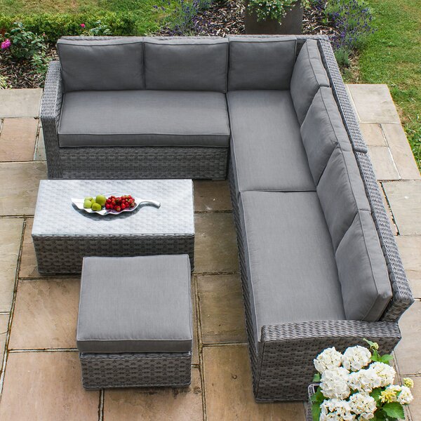 Garten Living 7 Sitzer Lounge Set Blaisdell Aus Polyrattan Mit Polster